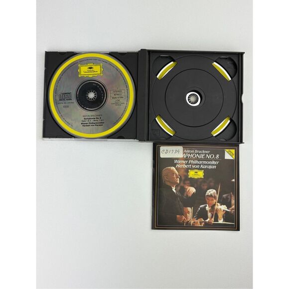 Vtg Anton Bruckner Symphonie No. 8 Philharmoniker Karajan 2 CD Set Promotion DGG - Picture 3 of 13